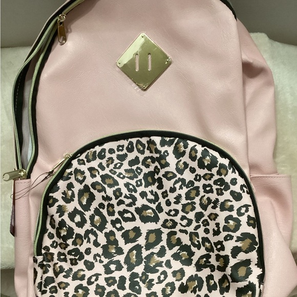 Faux Pink Leather with Chita print back pack. Great for the little scholar! - Picture 2 of 2